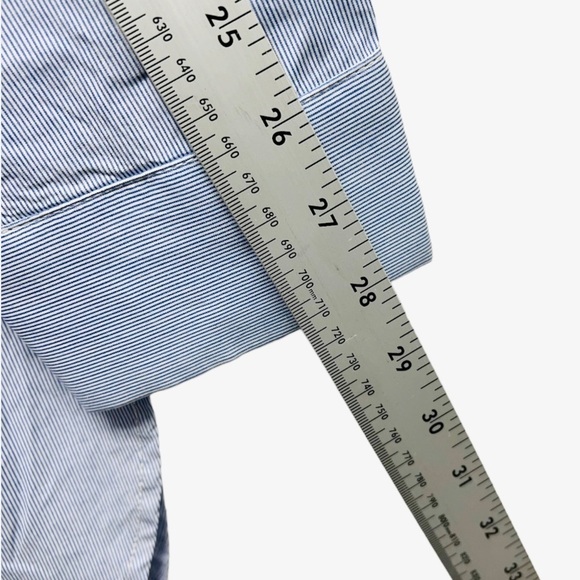 Scotch & Soda Blue Striped‎ Button Up Long Fit Shirt - Picture 13 of 13